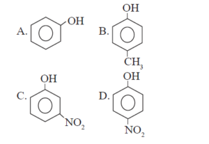 vii. Which of the following is the least acidic compound