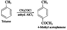 c. Acetyl chloride in presence of anhydrous AlCl3.