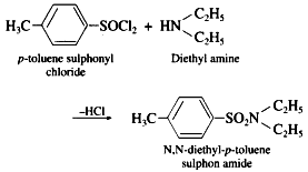 i. Write reaction of p-toluenesulfonyl